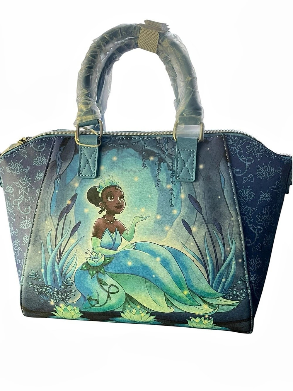 Disney Princess Tiana Tote Tiana Blue Green Tote NWT loungefly